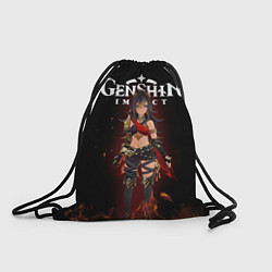 Рюкзак-мешок Дэхья и огонь Персонаж Genshin Impact, цвет: 3D-принт