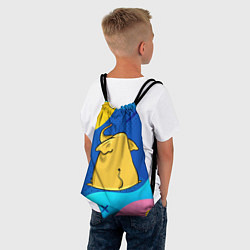 Рюкзак-мешок Желтый слон вид сзади, цвет: 3D-принт — фото 2