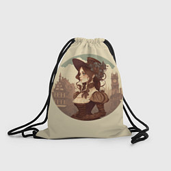 Рюкзак-мешок Steampunk english lady, цвет: 3D-принт