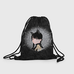 Рюкзак-мешок Аниме Уэнздей Аддамс с ушками на фоне паутины, цвет: 3D-принт