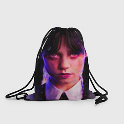 Рюкзак-мешок Уэнсдэй неон, цвет: 3D-принт