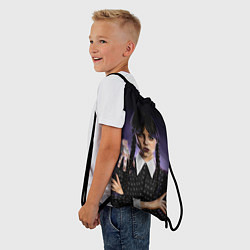 Рюкзак-мешок Уэнсдэй с рукой: дочь Аддамсов, цвет: 3D-принт — фото 2