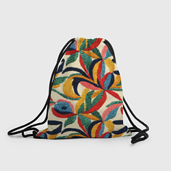 Рюкзак-мешок Эффект вышивки, цвет: 3D-принт