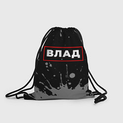 Рюкзак-мешок Влад - в красной рамке на темном, цвет: 3D-принт