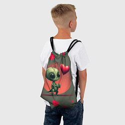 Рюкзак-мешок Влюбленный инопланетянин, цвет: 3D-принт — фото 2