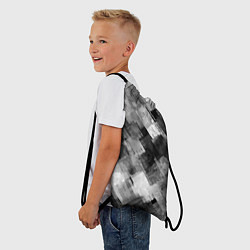 Рюкзак-мешок Полоски белые и чёрные, цвет: 3D-принт — фото 2