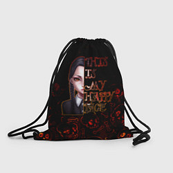 Рюкзак-мешок Уэнсдей My Happy Face, цвет: 3D-принт