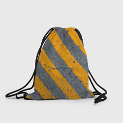Рюкзак-мешок Желтые полосы на бетоне, цвет: 3D-принт