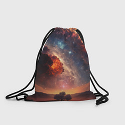 Рюкзак-мешок Космос и звезды в закатном небе, цвет: 3D-принт