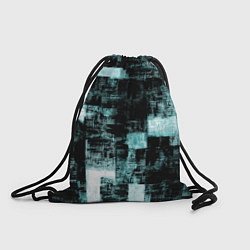 Рюкзак-мешок Абстракт голубой на чёрном, цвет: 3D-принт