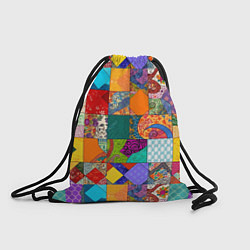 Рюкзак-мешок Разноцветные лоскуты, цвет: 3D-принт