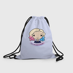 Рюкзак-мешок Энид - оборотень в форме на сиреневом фоне, цвет: 3D-принт