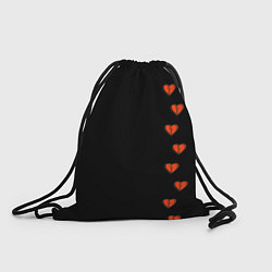 Рюкзак-мешок Дорожка разбитых сердец - темный, цвет: 3D-принт