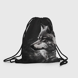 Рюкзак-мешок Волк в белом дыму, цвет: 3D-принт