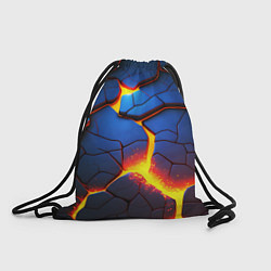 Рюкзак-мешок Яркая неоновая лава, разломы, цвет: 3D-принт
