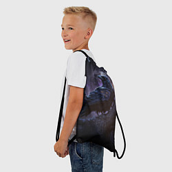 Рюкзак-мешок Ворон во мраке, цвет: 3D-принт — фото 2