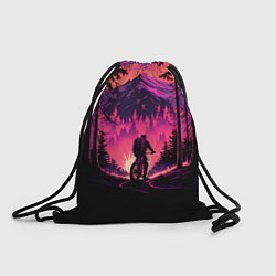 Рюкзак-мешок Велопрогулка на закате, цвет: 3D-принт