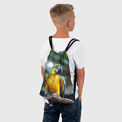 Рюкзак-мешок Красавец попугай, цвет: 3D-принт — фото 2
