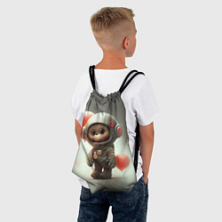 Рюкзак-мешок Комонавт с красными шариками, цвет: 3D-принт — фото 2