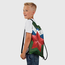 Рюкзак-мешок Звезда на фоне флага, цвет: 3D-принт — фото 2
