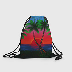 Рюкзак-мешок Пальмы и море, цвет: 3D-принт