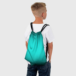 Рюкзак-мешок Бирюзовый градиент, цвет: 3D-принт — фото 2