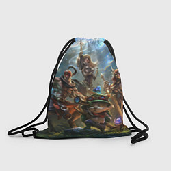 Рюкзак-мешок Лига Легенд персонажи, цвет: 3D-принт
