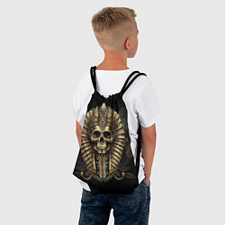 Рюкзак-мешок Золотой череп фараона, цвет: 3D-принт — фото 2