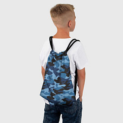 Рюкзак-мешок Сине-черный камуфляж, цвет: 3D-принт — фото 2