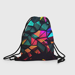 Рюкзак-мешок Неоновые абстрактные камушки, цвет: 3D-принт