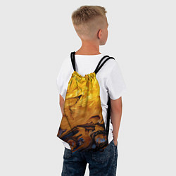 Рюкзак-мешок Абстрактное жидкое золото, цвет: 3D-принт — фото 2