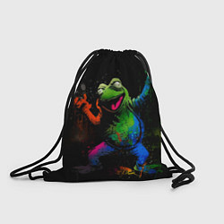 Рюкзак-мешок Лягушонок Пепе в граффити, цвет: 3D-принт