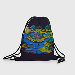 Рюкзак-мешок Пиксельный остров и замок, цвет: 3D-принт