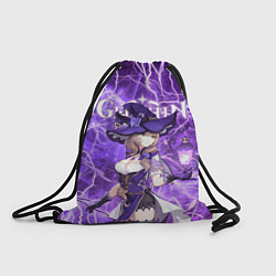 Рюкзак-мешок Лиза на фоне молний, цвет: 3D-принт
