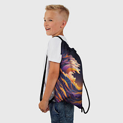 Рюкзак-мешок Красочная волна, цвет: 3D-принт — фото 2