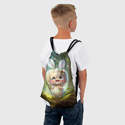 Рюкзак-мешок Мультяшная девочка-зайка, цвет: 3D-принт — фото 2