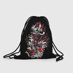Рюкзак-мешок Irezumi самурай, цвет: 3D-принт