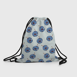 Рюкзак-мешок Слива сизая, пиксель, паттерн, цвет: 3D-принт