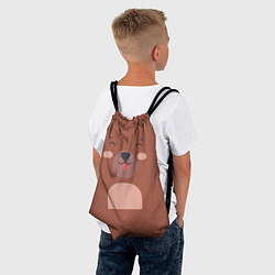 Рюкзак-мешок Нарисованный мишка, цвет: 3D-принт — фото 2