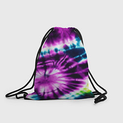 Рюкзак-мешок Тай дай фиолетовый узор, цвет: 3D-принт