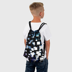 Рюкзак-мешок Неоновые кубы абстракция, цвет: 3D-принт — фото 2