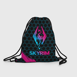 Рюкзак-мешок Skyrim - neon gradient, цвет: 3D-принт