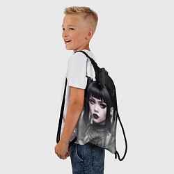 Рюкзак-мешок Готическая девушка в тумане, цвет: 3D-принт — фото 2
