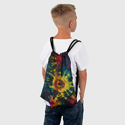 Рюкзак-мешок Тай дай на темном фоне: арт нейросети, цвет: 3D-принт — фото 2