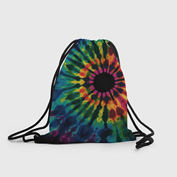 Рюкзак-мешок Радужный тай дай на темном фоне: арт нейросети, цвет: 3D-принт