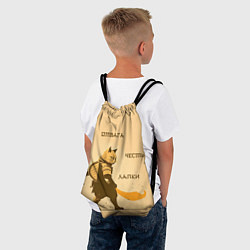 Рюкзак-мешок Кот-воин, цвет: 3D-принт — фото 2