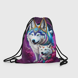 Рюкзак-мешок Полярные волки - нейросеть, цвет: 3D-принт