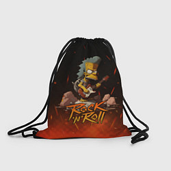 Рюкзак-мешок Rock n roll fire Simpsons, цвет: 3D-принт