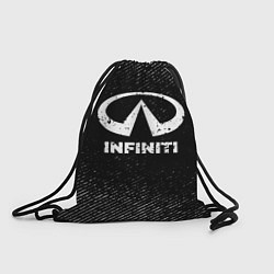 Рюкзак-мешок Infiniti с потертостями на темном фоне, цвет: 3D-принт