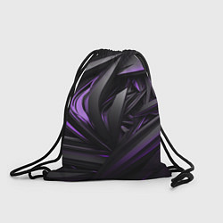 Рюкзак-мешок Черно-фиолетовые объекты, цвет: 3D-принт